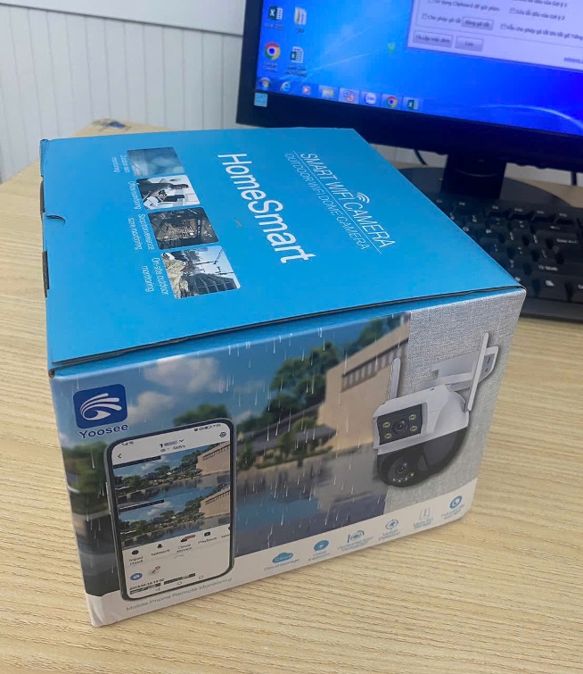 Camera Yoosee QPT201, 2 mắt ngoài trời 15.0Mpx ban đêm có màu